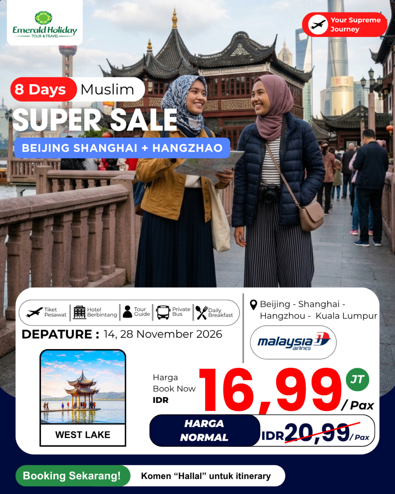 MUSLIM BEIJING SHANGHAI HANGZHOU 8DAYS